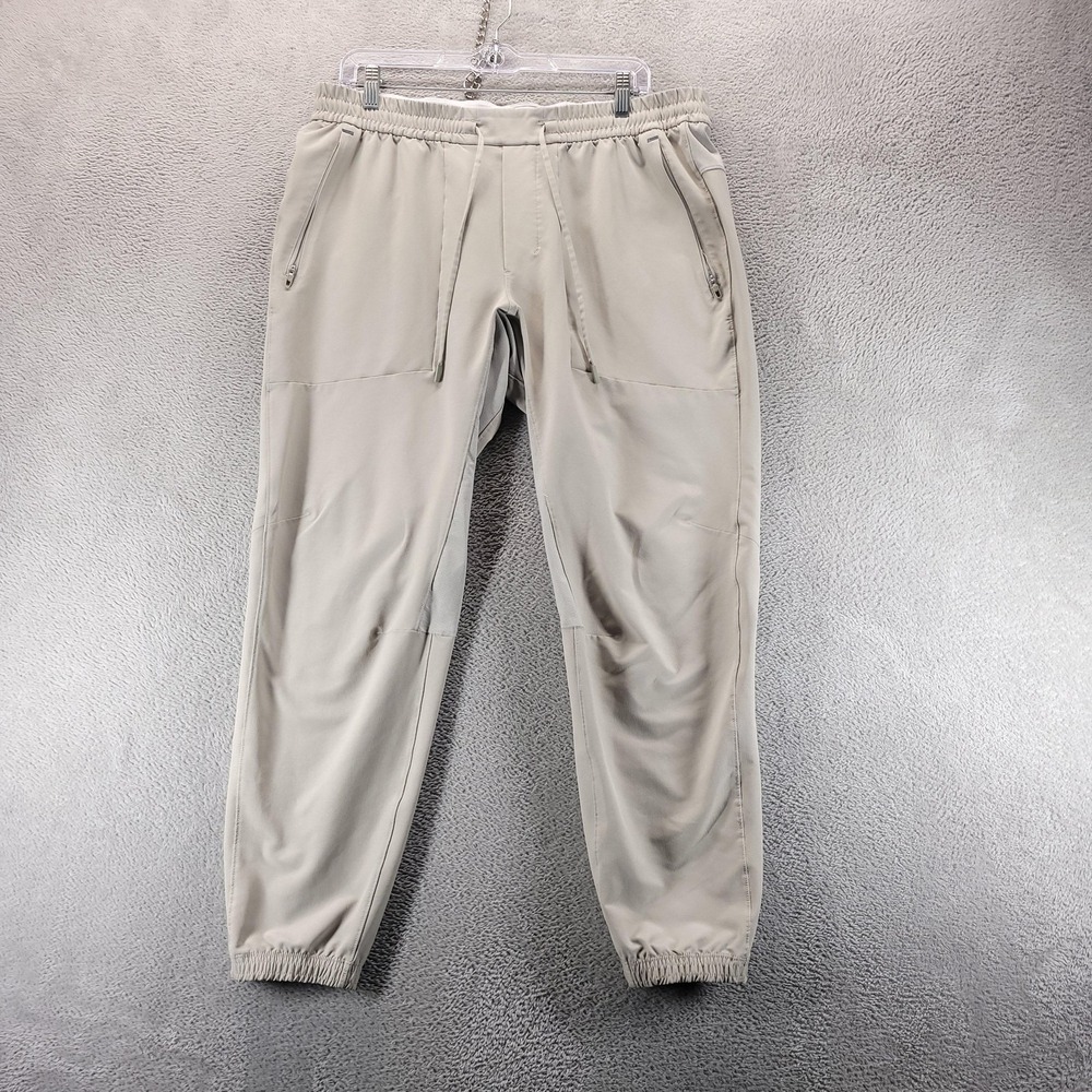 Lululemon Pants Mens XL Beige License To Train Jogger Drawstring Zip Pockets Gym